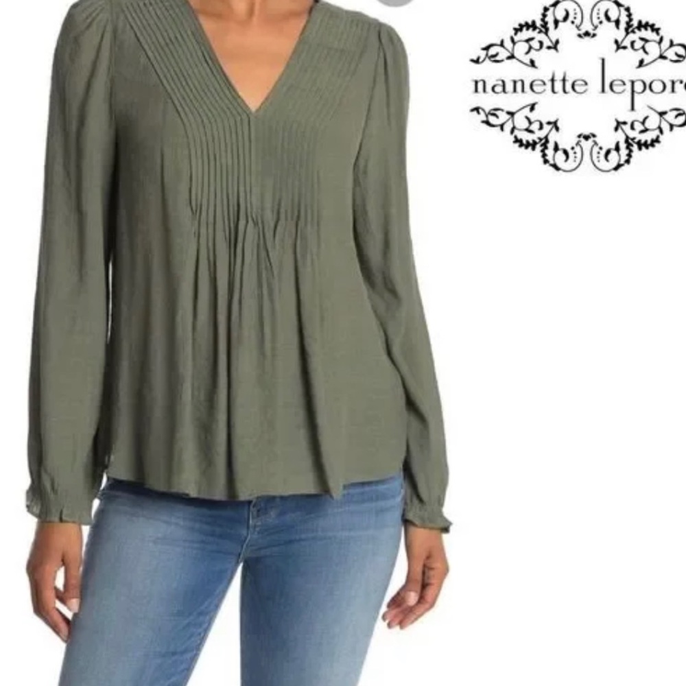 Olive Nanette Lepore Top NWT